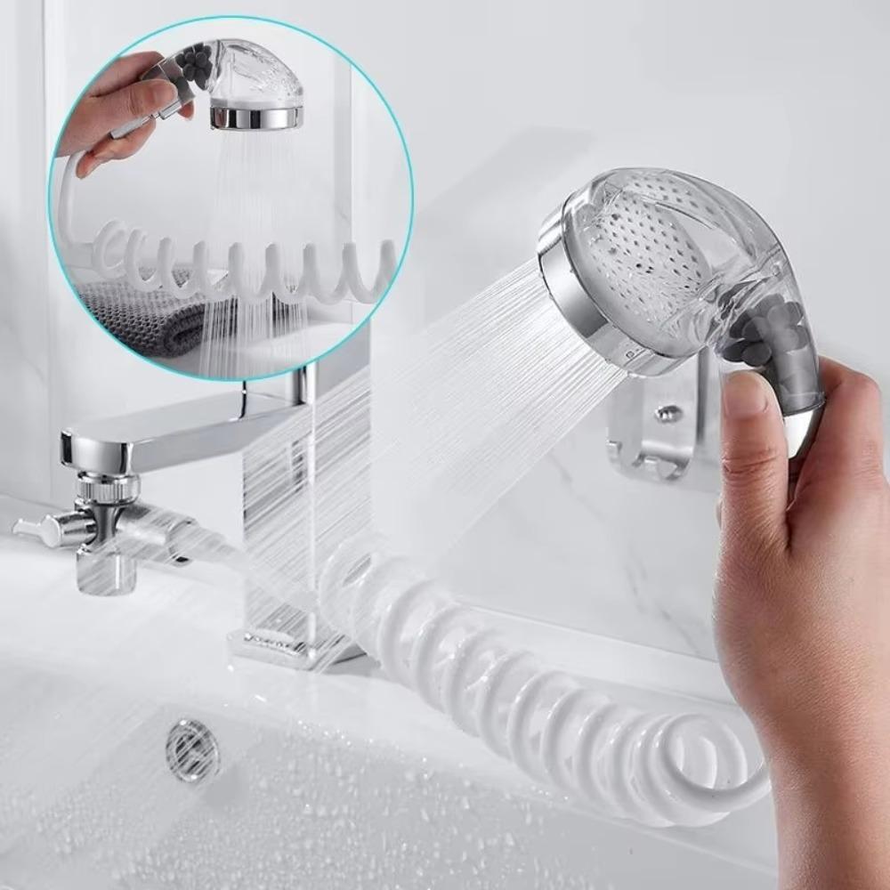 Hangable Water Tap Connector Filterable Kitchen Sink Splitter Faucet Diverter Valve  Hair Salon