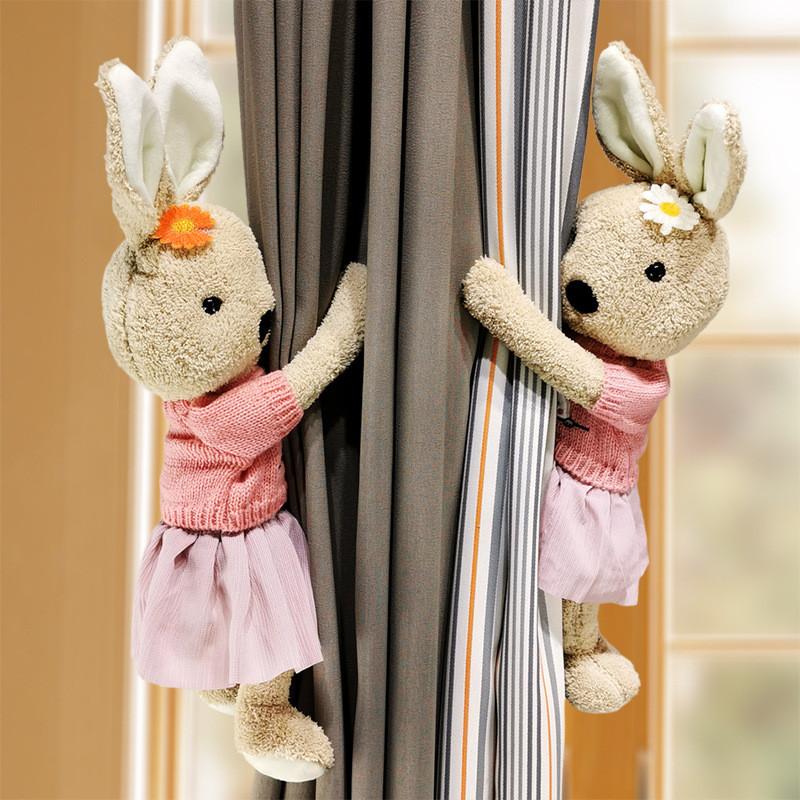 Curtain Daisy Bunny Tiebacks With Magnetic Clasp For Home Window Decor Tool