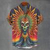 Men's and Women's Summer Shirts Fashion Cool Alien Pattern Printed Short Sleeve Casual Outdoor Men's Clothing Blouse