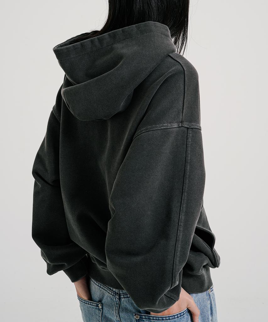 Big Pocket Pigment Hoodie Dark Gray Jjhd9162