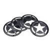 4PCS Five-pointed Star Emblem Car Wheel Center Hub Caps Decor Stickers for Jeep Ranegade Wrangler Patriot Grand Cherokee Compass