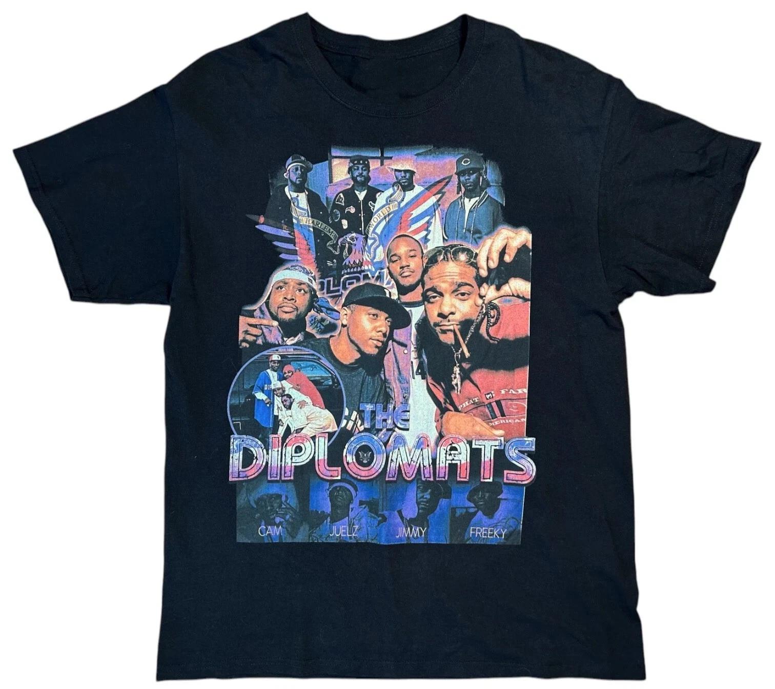 НОВАЯ футболка Dipset Camron Jim Jones Diplomats 00-х Размеры S-5XL Перепечатка M