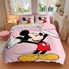 3pcs Pink Mickey Mouse Bedding Set Includes 1 Quilt Cover and 2 Pillowcases, Comfortable Bedding W082
