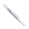 Stainless Steel Flat Mouth Eyelashes Tweezers Professional False Eyelash Aids Eyebrow Pliers Straight/Elbow Eyelash Extension