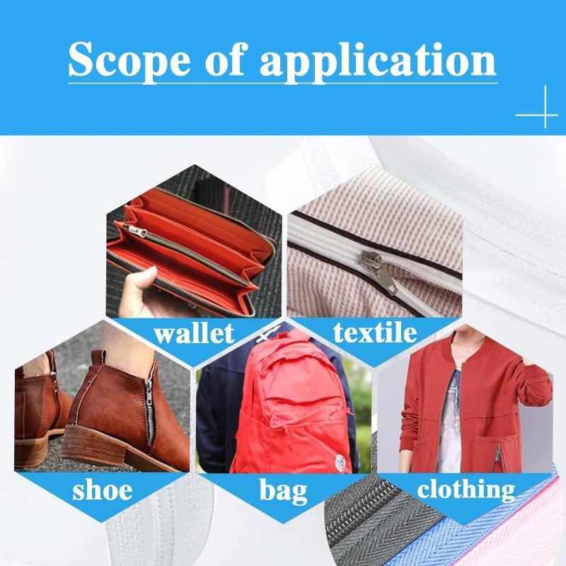No.3 No.5 Long Nylon Coil Zippers with Auto-lock Zipper Slider for Clothing Bags Luggage Backpack DIY Craft Sewing Accessories