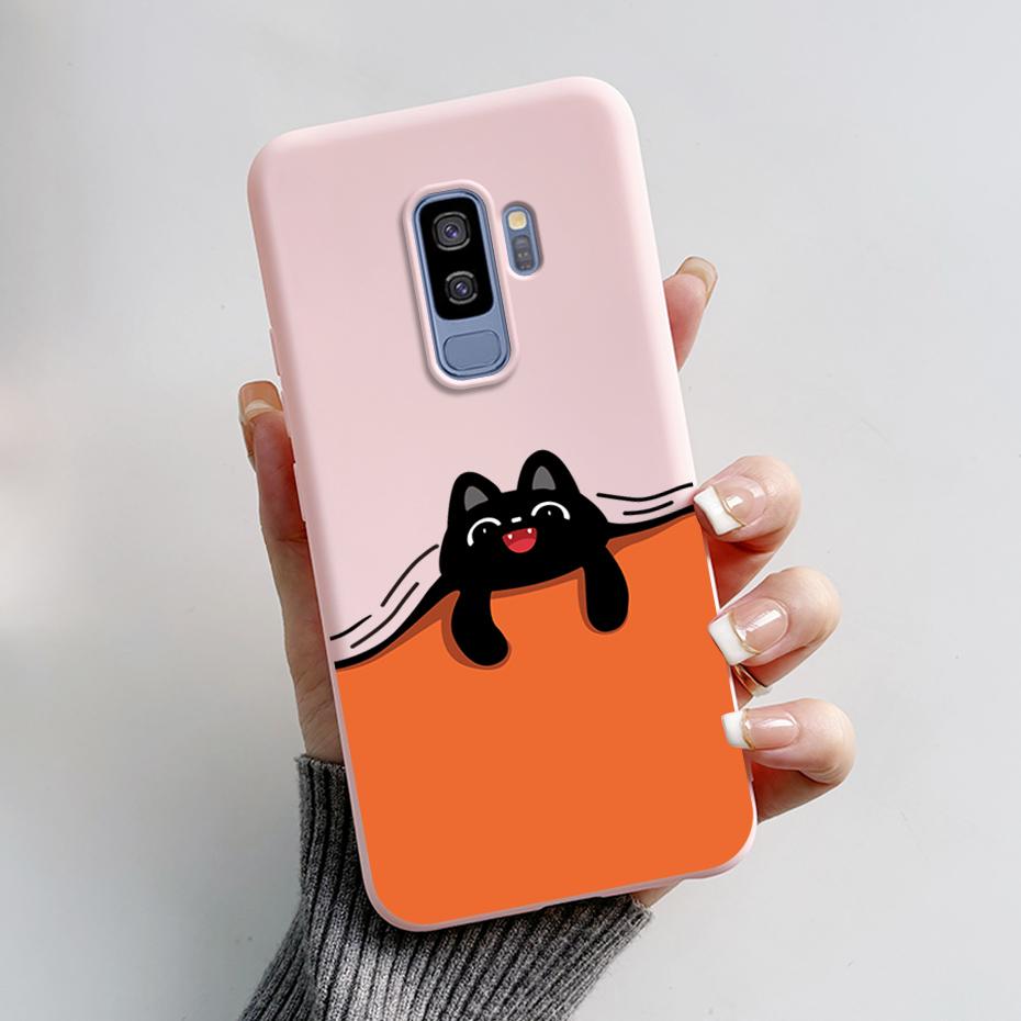 Silicone Back Cover for Coque Samsung Galaxy S9 Plus Cute Rabbit Panda Protective Soft Phone Case SamsungS9 S9Plus Funda Capas