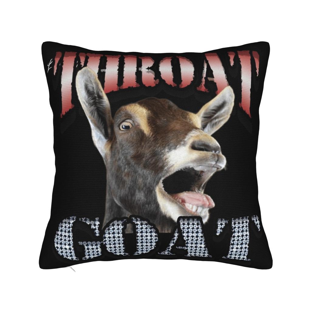 Throat Goat Funny Adult Humor Pillowcase Merch Printed Cushion Cover Decoration Pillow Case Cover Home Multi-Size