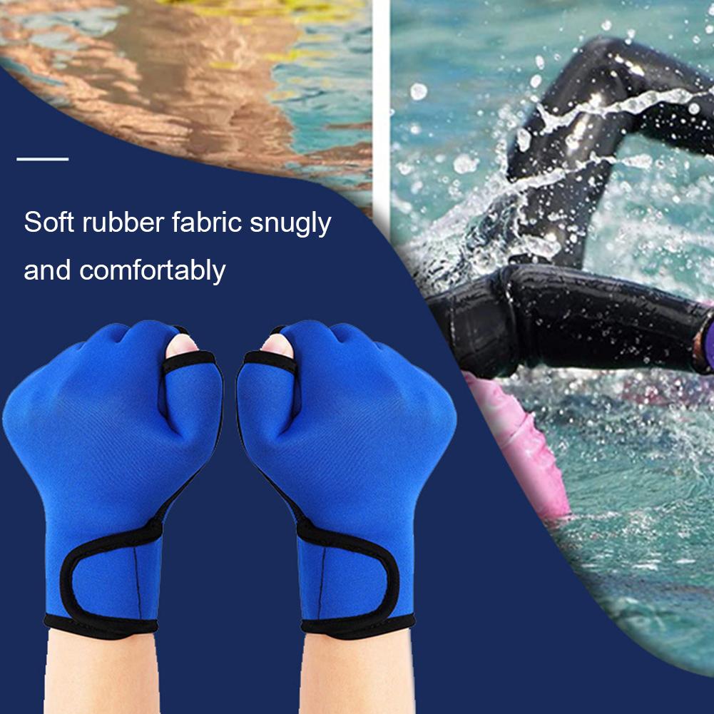 Neoprene Webbed Swimming Gloves Aquatic Fit Swim Paddles Snorkeling Diving Hand Web Water Gloves Half Finger