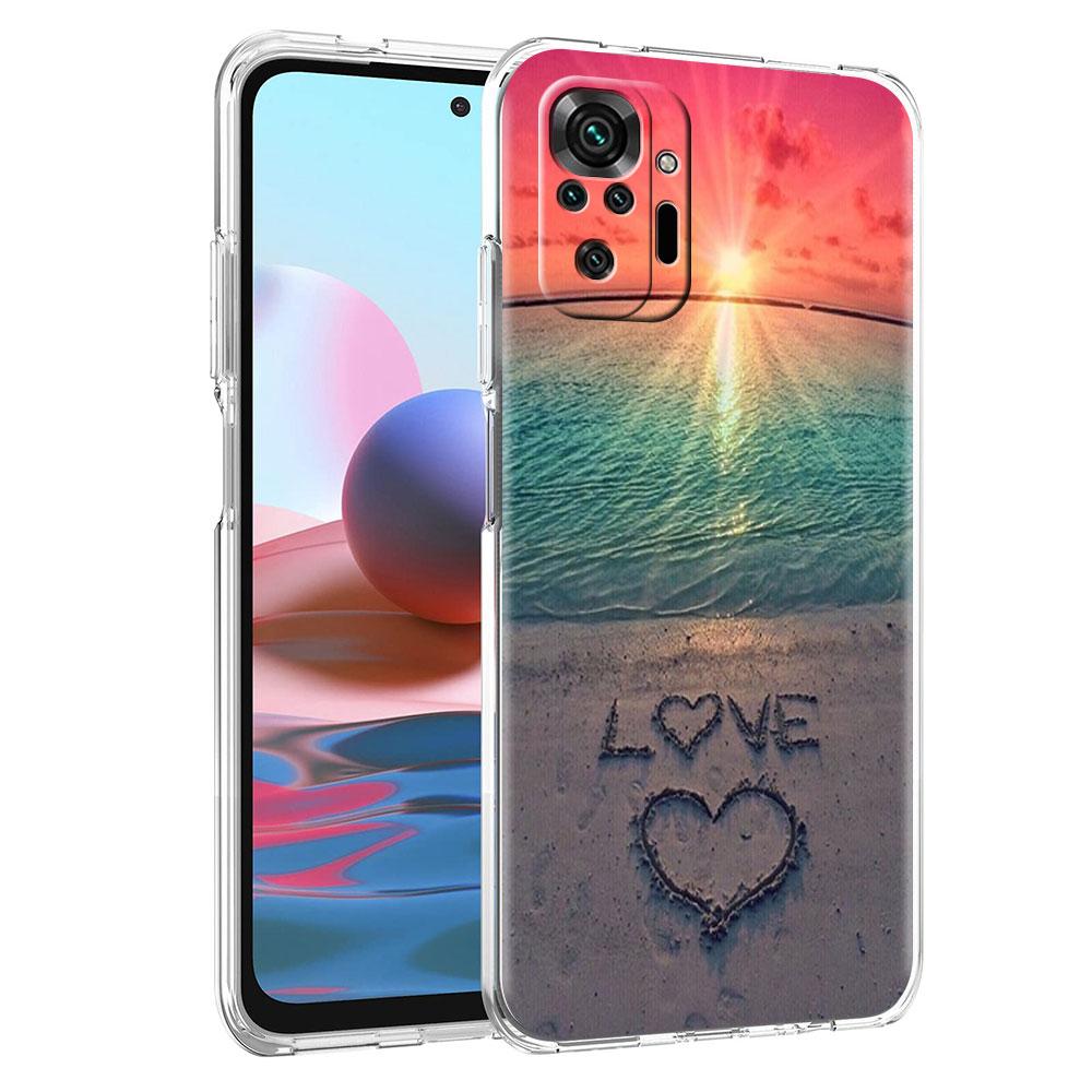 Soft Clear Case For Xiaomi Redmi Note 10 9 8 Pro 9S 10S 8T 9A 9C K40 7 9T 8A Shockproof Phone Cover Summer Vacation Beach Fundas