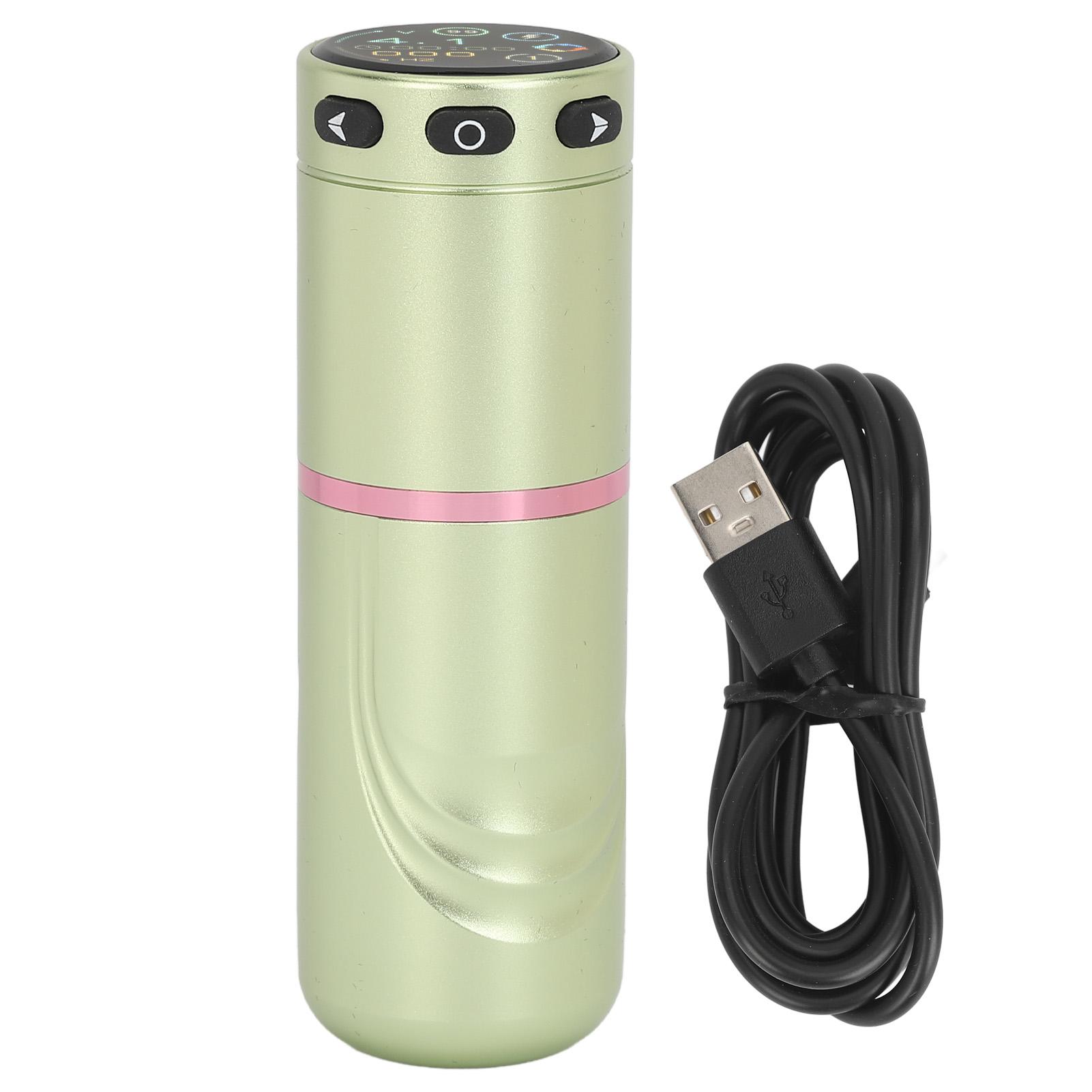 

1520 мАч беспроводная ручка для татуировки 4,0 мм ход быстрая зарядка HD цветной экран лайнер шейдер картридж Ro Green