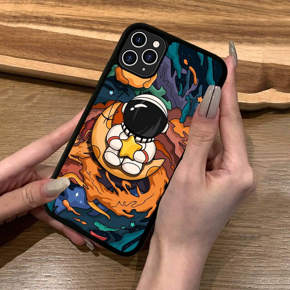 Cute Astronaut Phone Case Silicone PC+TPU For For IPhone 11 12 13 14 15 16 Plus Pro Max Cover