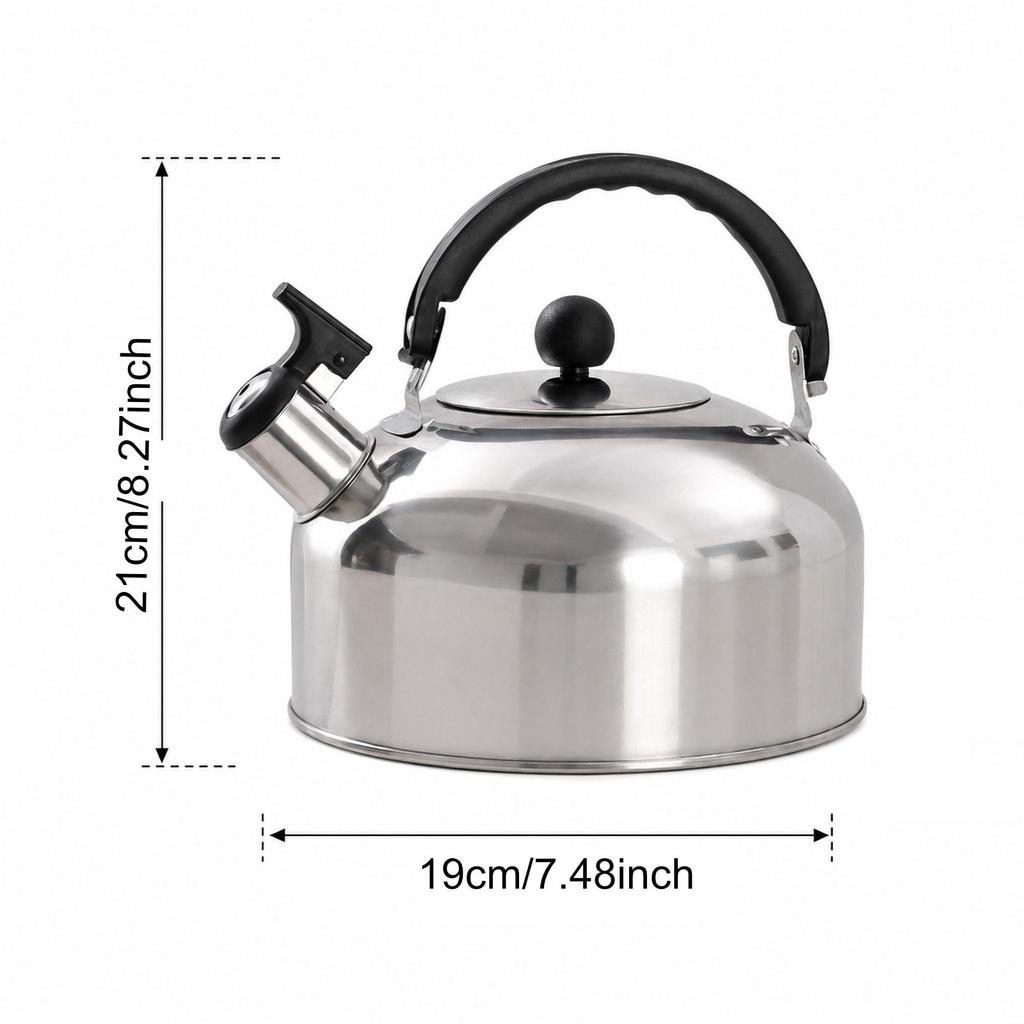 Large Capacity Portable Whistling Kettle for Tea And Coffee, Induction Hobs.