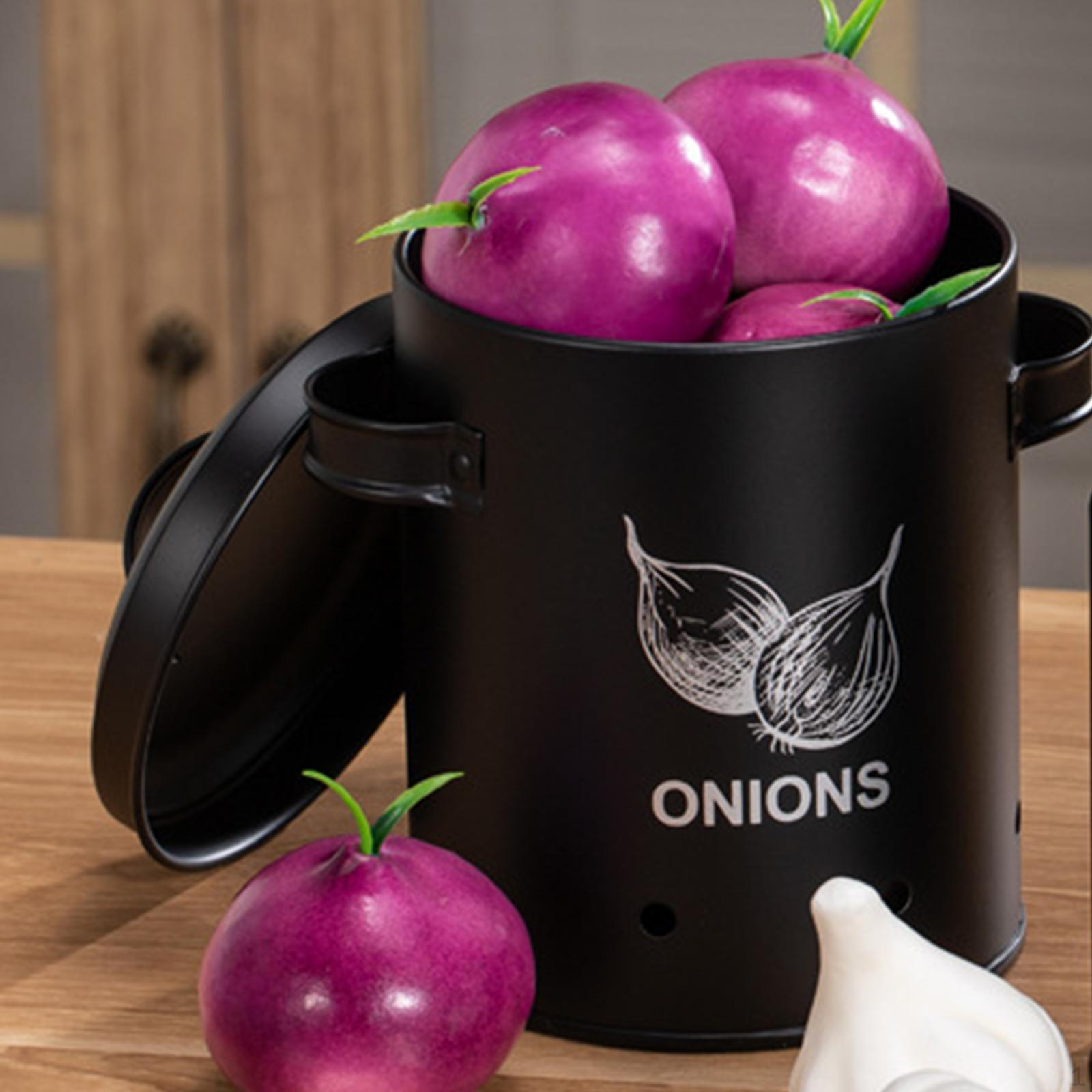 

Фермерський кухонний контейнер для зберігання овочів, жерстяна банка, простий у використанні з кришкою M