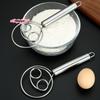 Stainless Steel Dough Whisk Bread Mixer with Hanging Hole Pastry Flour Blender Kitchen Baking Tools for Cake Making