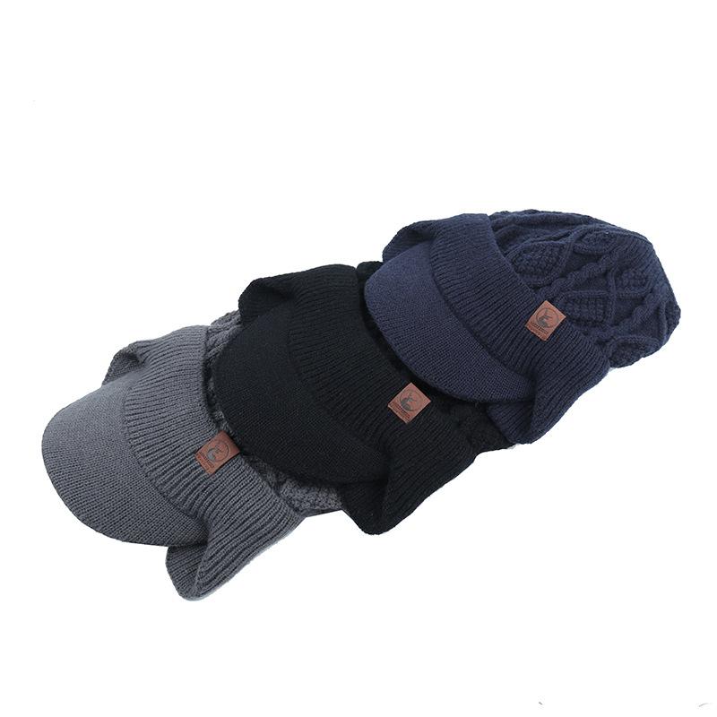 Unisex Winter Hat Plush Fur Lined Warm Earflap Cap Stylish Soft Beanie Hat Outdoor Thick Ski Sports Knitted Hat