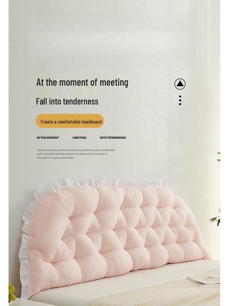 Dormitory Soft Headboard Cushion with Lumbar Support - Anti-collision, Princess Tatami Sofa Style.