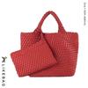 New 2022 Large Capacity PU Woven Tote Bag - Trendy Cross-Border Business & Casual Mother-Child Handbag