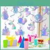 Party Mermaid Birthday Decorations Spiral Hanging Ornaments For Event Children