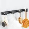 Porte-manteau mural noir, crochets pour vêtements suspendus, porte-serviettes, crochet pour Robe de salle de bain, accessoires de cuisine robustes