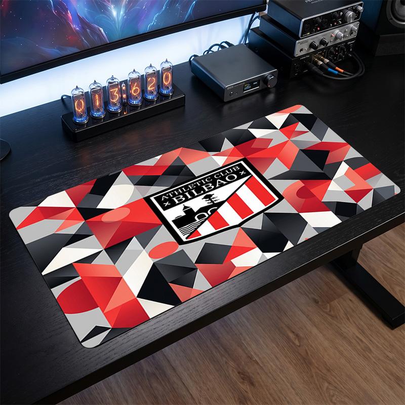 Athletic Bilbao Football Print Large Mouse Pad, Anti-Slip Extended Gaming Desk Mat for Office Home