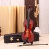 Yousheng Violin Ornament Realistic Details Delicate Touch Violin Model with Violin Piano Case Base Music Art Versatile Decor