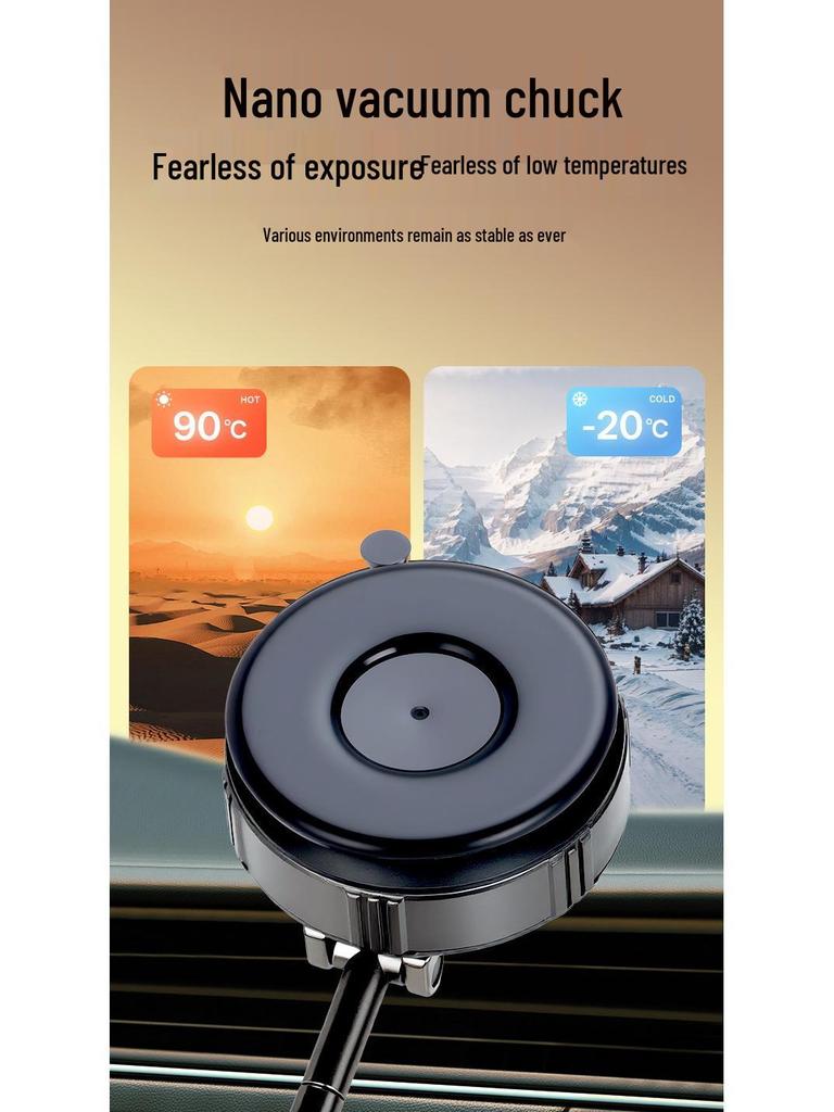 Universal Magnetic Car Phone Holder with Suction Cup for Dashboards