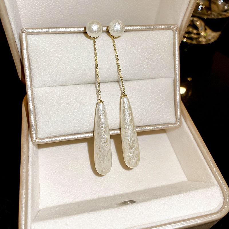 Silver Needle Luxury Pearl Heart Stud Earrings - Versatile, Fashionable Court Style