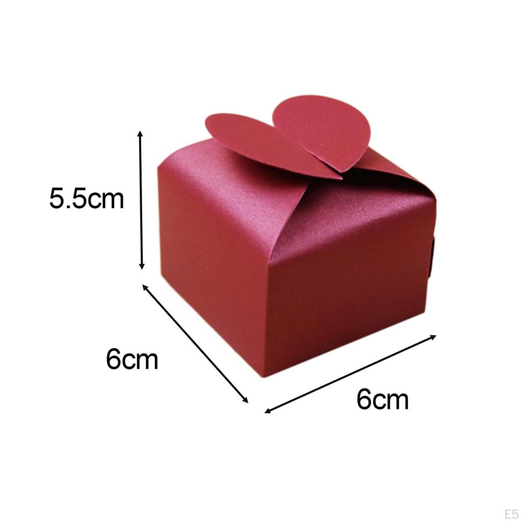 50Pcs Candy Boxes for Guests Paper Gift Collapsible Packaging Festival