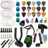 Set di Accessori per Chitarra: Corde, Ditali & Plettri Pacchetto A