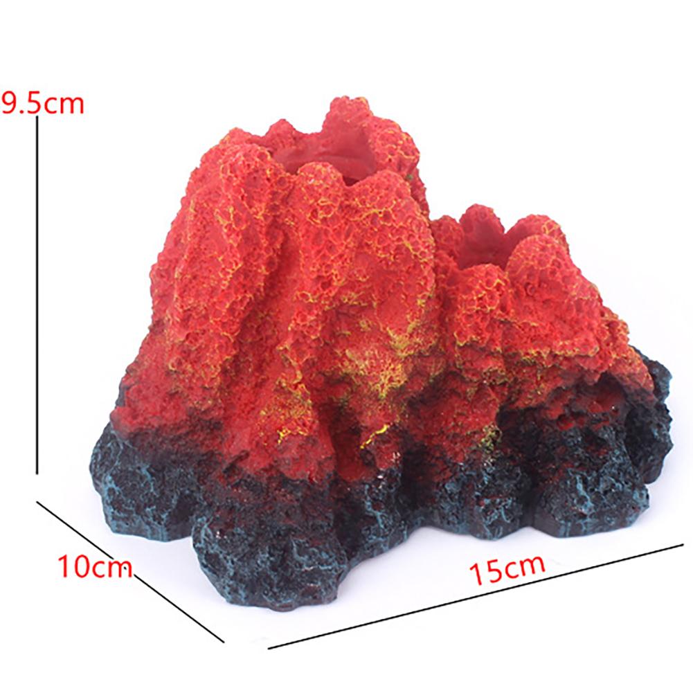 קישוטי הר געש מלאכותיים משאבת חמצן אבן בועות אוויר ערכה קישוט סימולציה לאקווריום מיכל דגים