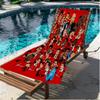 Football team Print Beach Towel, Versatile Lightweight Absorbent Beach Towel for Pool Surf Yoga Bathroom, Perfect Birthday Holiday Gift
