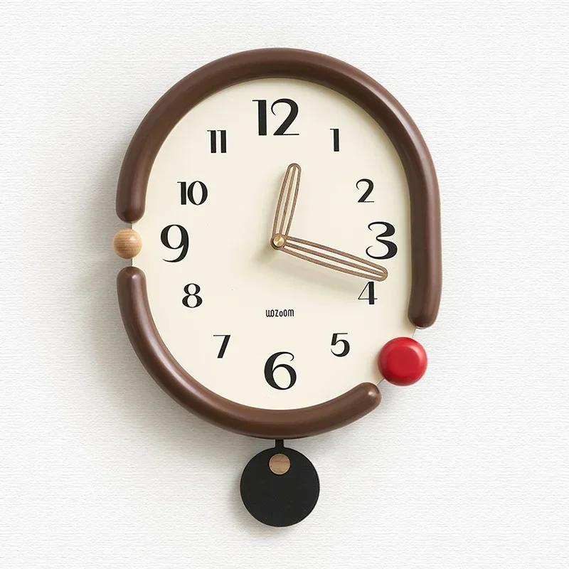 Wall Clock Pendulum Living Room Brief Creative Wall Clock Swingable Luxury Clocks Silent Bedroom Modern Stylish Watch Home Decor