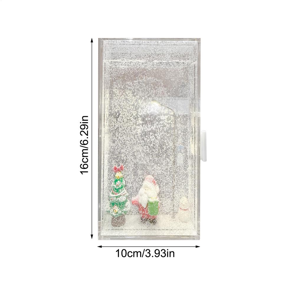 Snow Scene Night Light Desk Light DIY Christmas Crafts Snowman Snowy Night Lamp Home Decor Arts Crafts Night Street Lamps