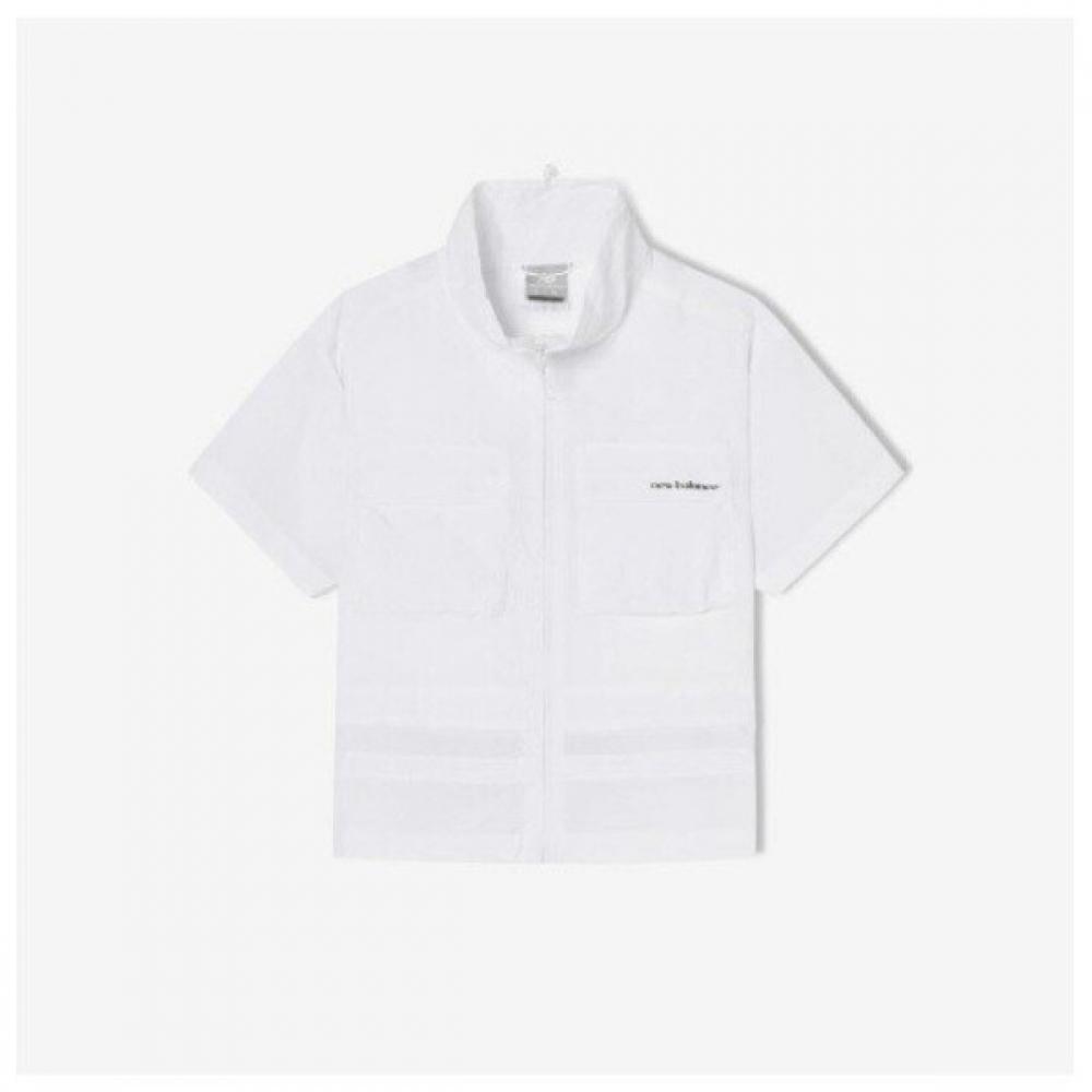

New Balance Lightweight String Short Sleeve Woven Jacket Lqj Nbnaf2w422 10 White series/85