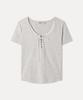 MIXXO Lace-Up Cutout Short Sleeve T-Shirt Re Lwg33Ss_Miwhwg51Qs