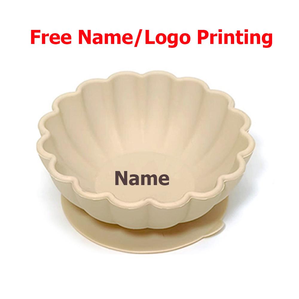 

High-Quality Infant Tableware Bowl Personalized Customization Free Printing Silicone Material Boy Girl Holiday Gift Idea