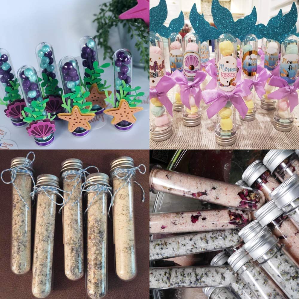 High Quality Aluminum Caps Empty Bath Salts Vial Refillable Bottle Separate Bottling Test Tube