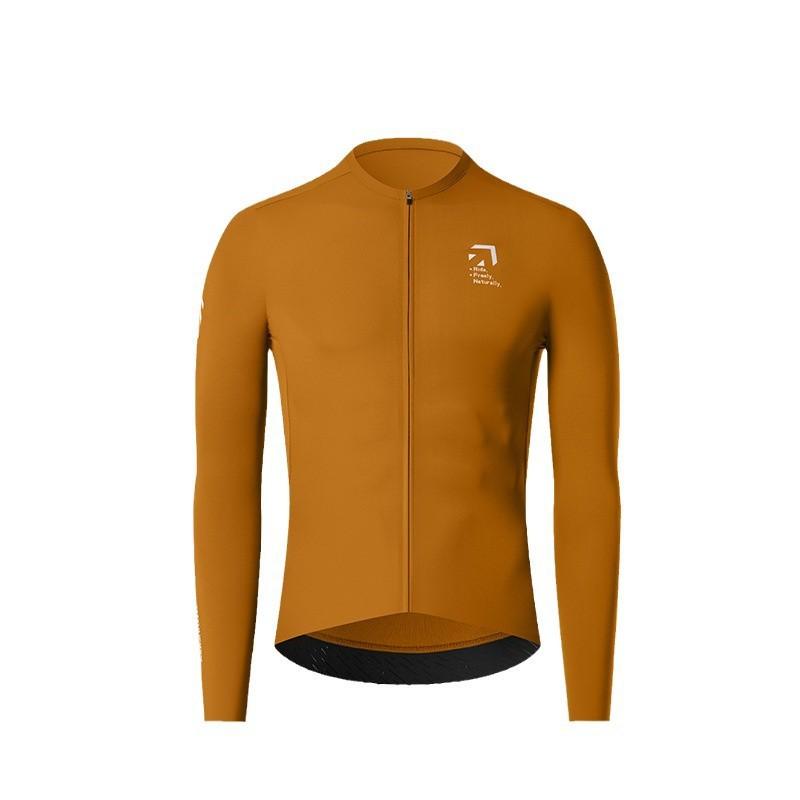 Mens Long Sleeve Cycling Jersey Thin Road Bike Top Milk Silk Quick Dry Moisture Wicking Shirt