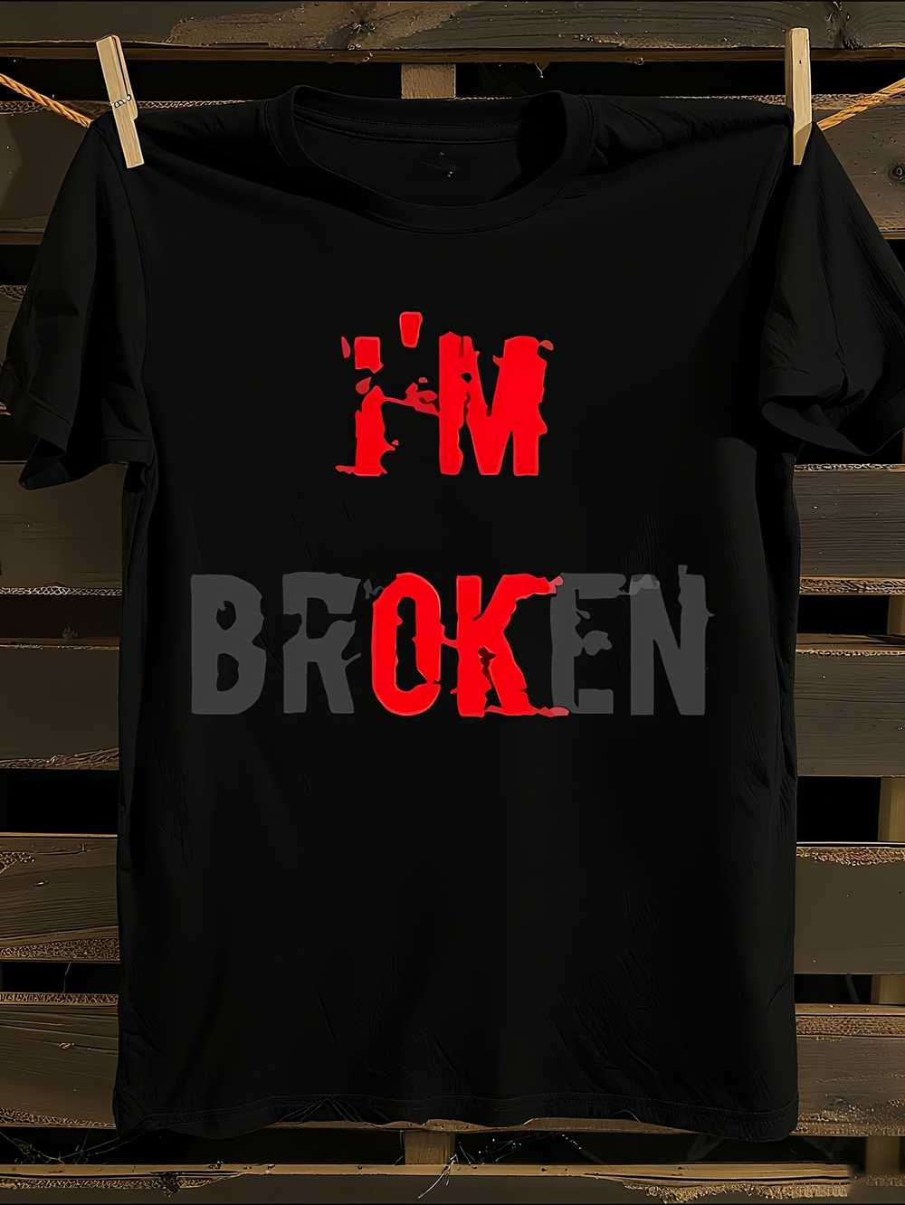 

I m Broken Print T-Shirt S
