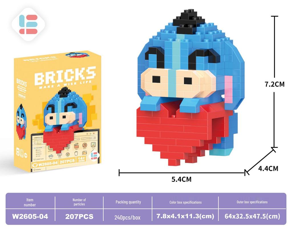 Stavebnice Santa Clause z mikročástic: 60 typů, Slepá krabička kompatibilní s Lego