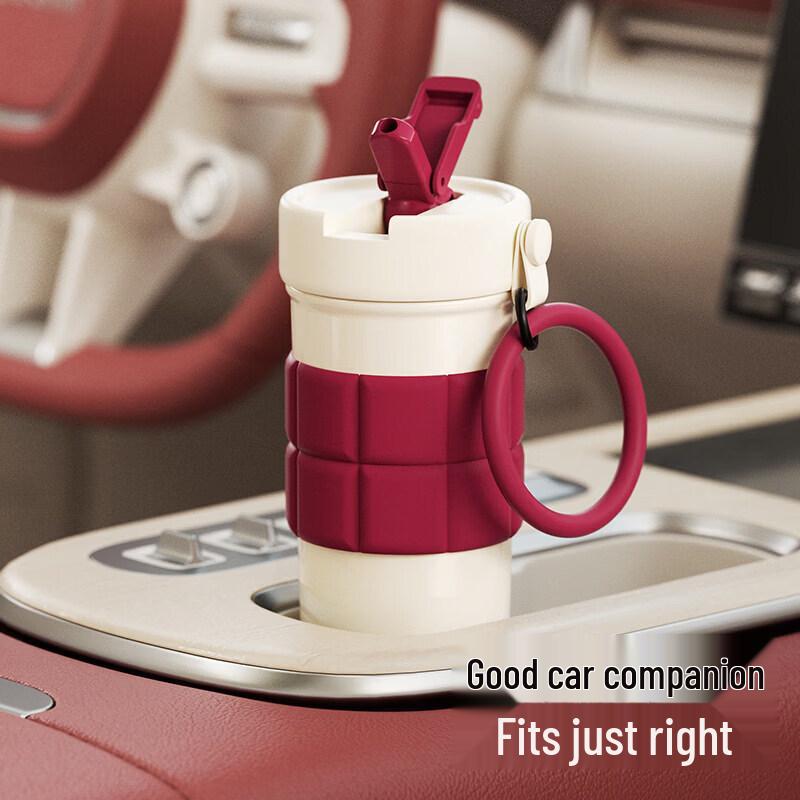 Vanow Ceramic Lined Insulated Travel Mug with Straw