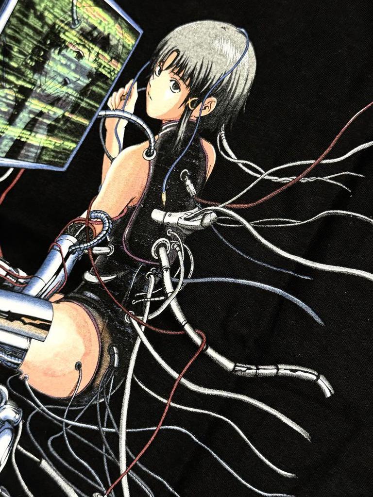 [USED] serial experiments lain T-shirt black XL Sorayama