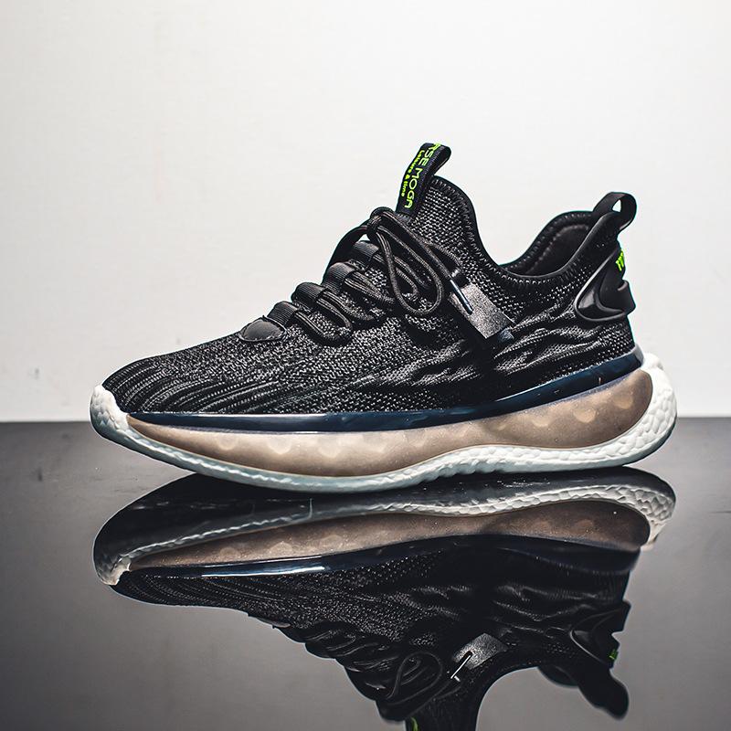 Summer New Fly-woven Shoes Men's Lightweight Foam Sole Basketball Running Sports Shoes Original Walking Soft Sole