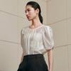 Sancai Women's Bubble Sleeve Blouse