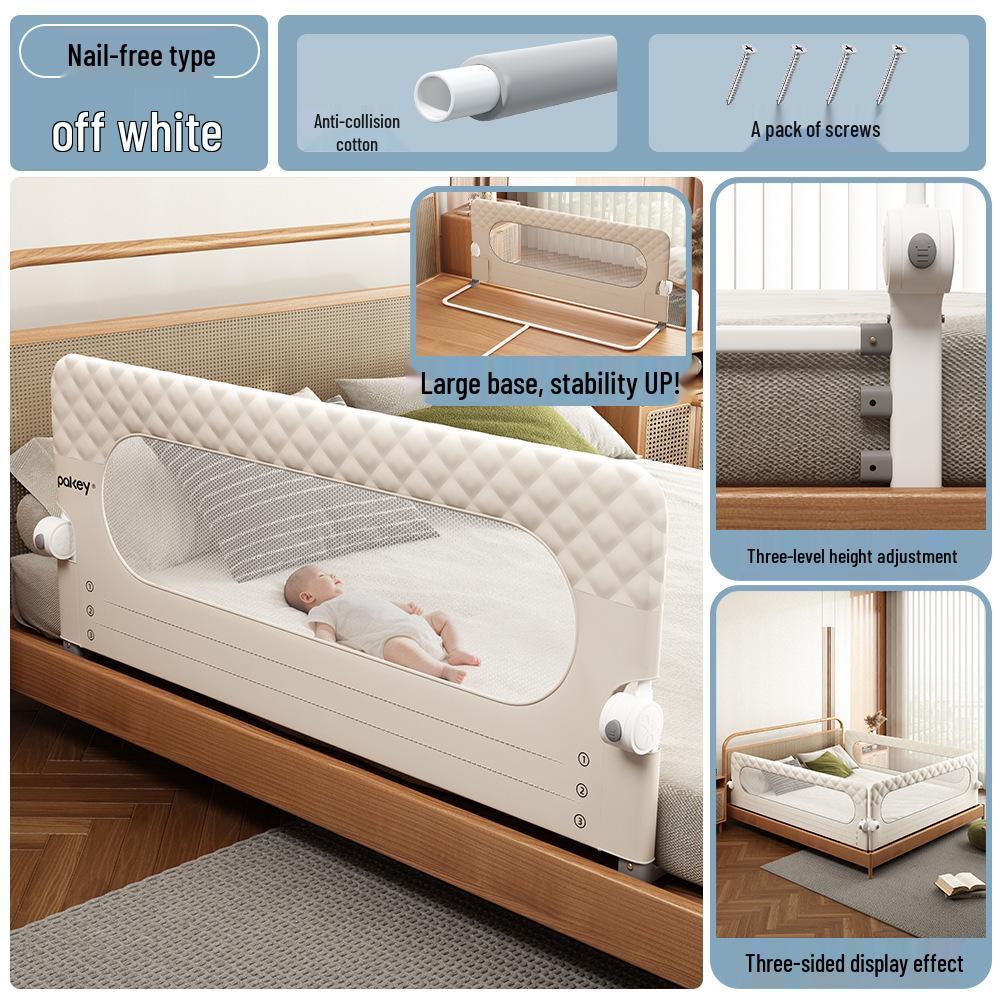 Foldable No-Drill Children`s Bed Rail: Anti-Fall