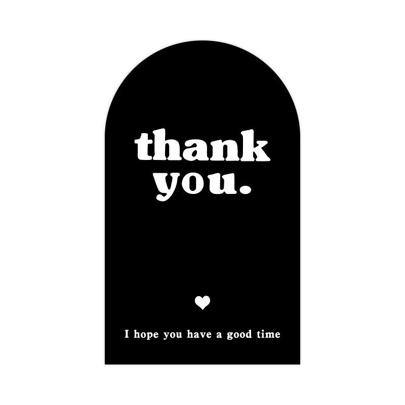 50-pack Airplane-Themed Thank You Box Sealing Stickers for Packaging and Decoration