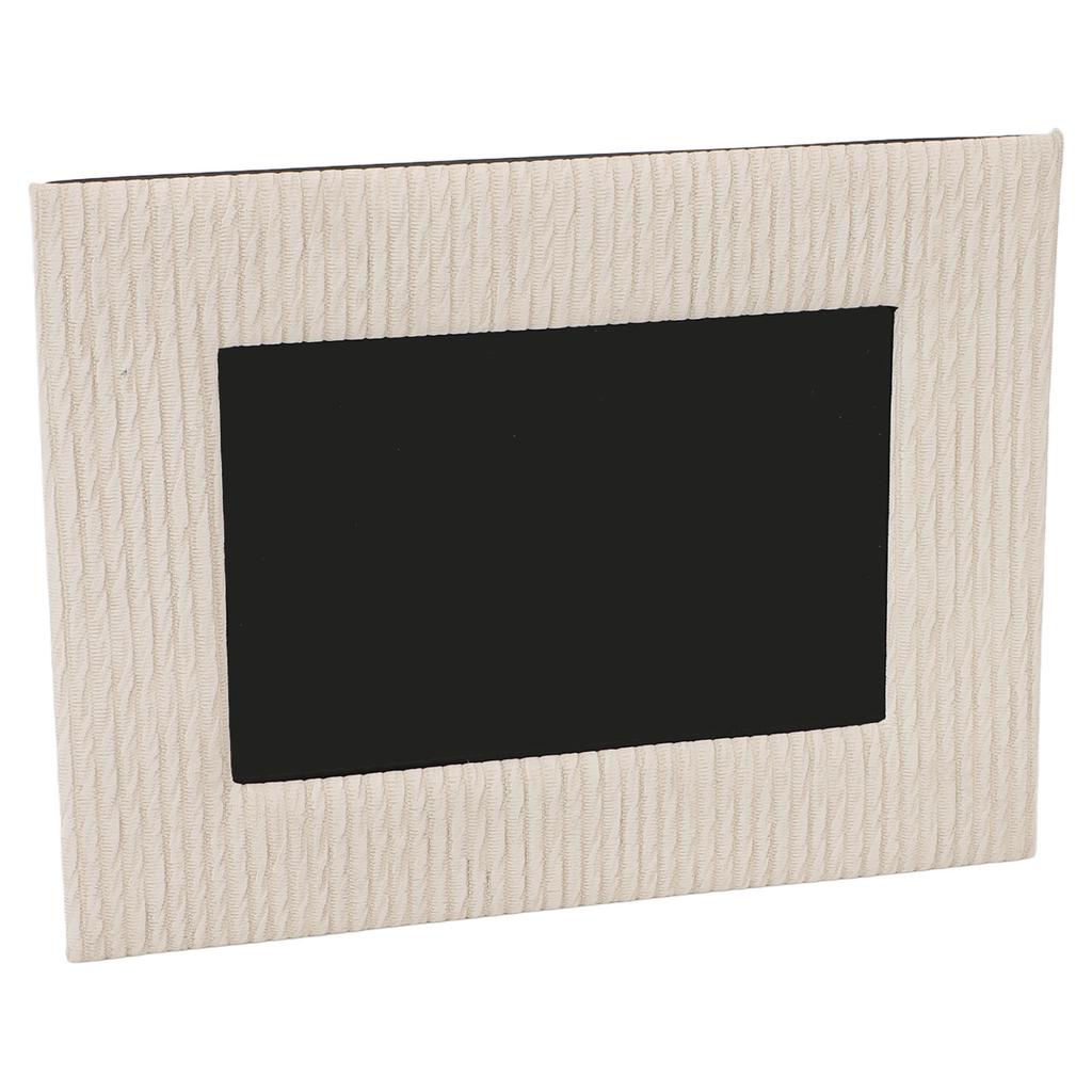 Picture Frame for Tabletop Display Leather Photo Frame for 6 Inch Photo Home Decor Unique Texture 8.5x4.7x6.5in Beige