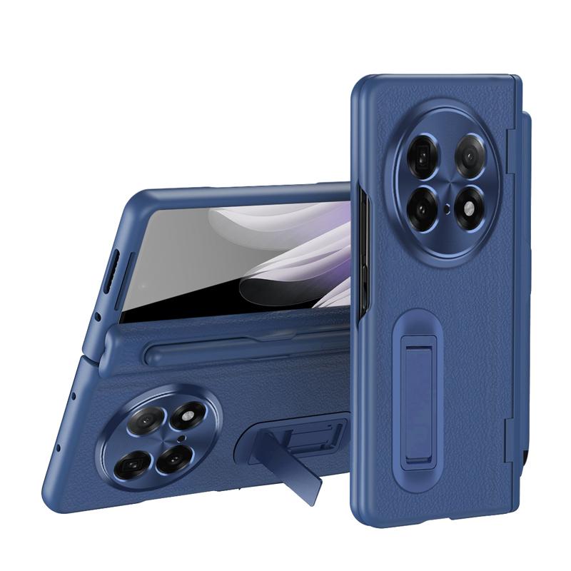 

For OPPO Find N5 Case Premium Leather Hinge Kickstand+Screen Protector + Stylus Pen Folding Lens Protection Cover For OPPO Find N5&Case Film Pen