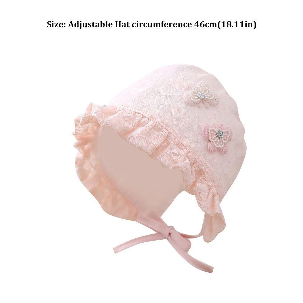 Lace Newborn Bonnets 0-12M Adjustable Sun Hat 2025 Infant Bonnet for Baby Girl