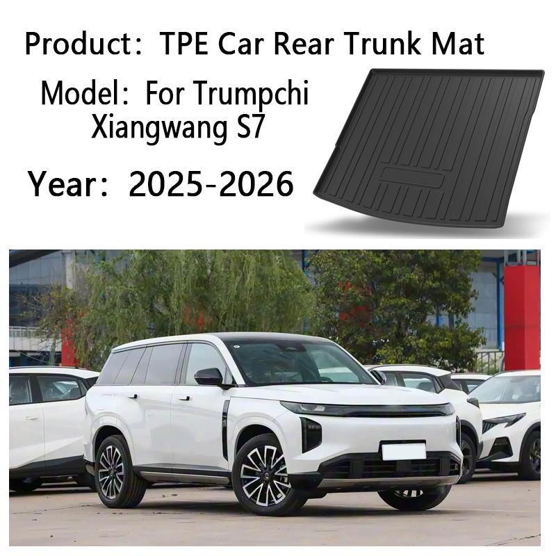 Car Rear Trunk Mats For Trumpchi Xiangwang S7 GAC GS7 2025 2026 TPE Carpet Pad Waterproof Cargo Tray Cushions Mats Accessories